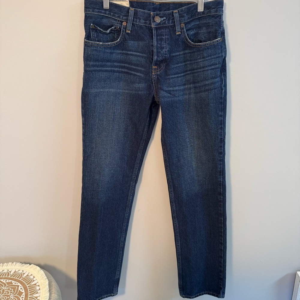 HOLLISTER Men's Jeans Slim Straight Button Fly Denim Blue Size 31 x L32